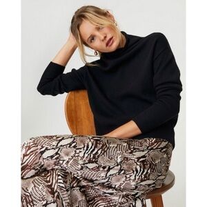 ARITZIA Wilfred 100% Merino Wool Black Cyprie Pullover cozy Sweater XXS